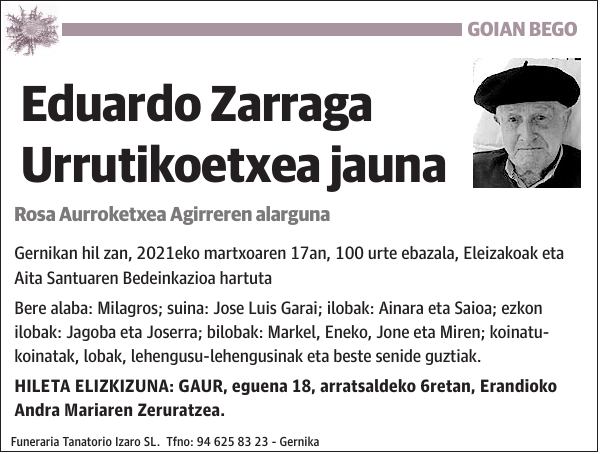 Eduardo Zarraga Urrutikoetxea