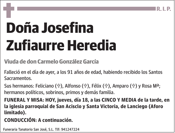 Josefina Zufiaurre Heredia