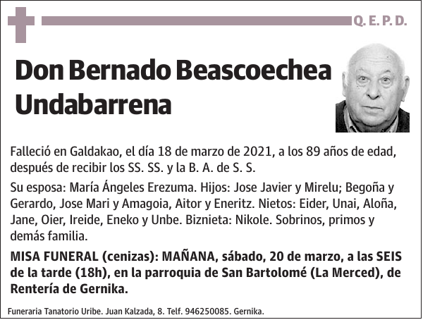 Bernado Beascoechea Undabarrena