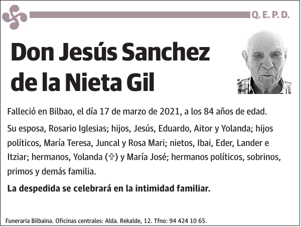 Jesús Sanchez de la Nieta Gil