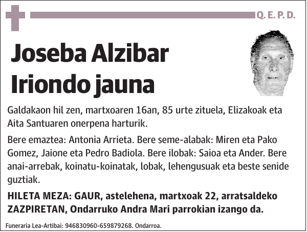 Joseba Alzibar Iriondo