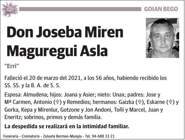 Joseba Miren Maguregui Asla