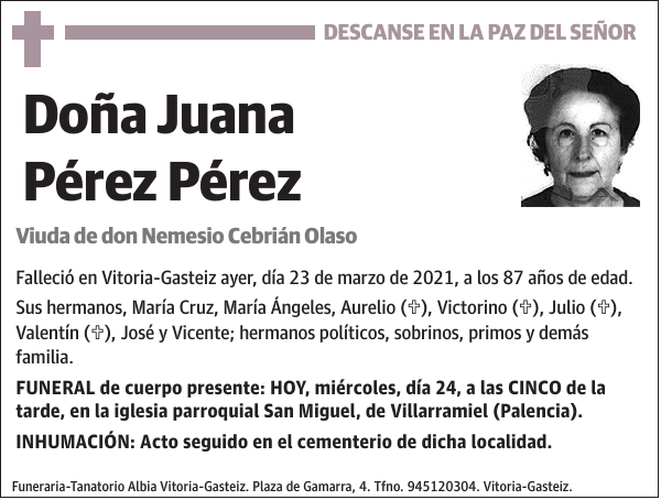 Juana Pérez Pérez