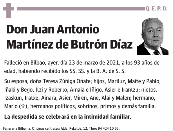 Juan Antonio Martínez de Butrón Díaz