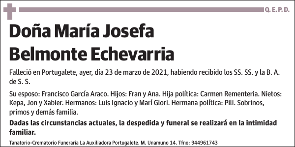 María Josefa Belmonte Echevarria