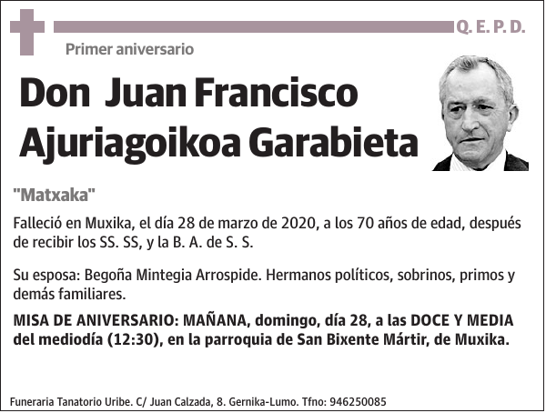 Juan Francisco Ajuriagoikoa Garabieta