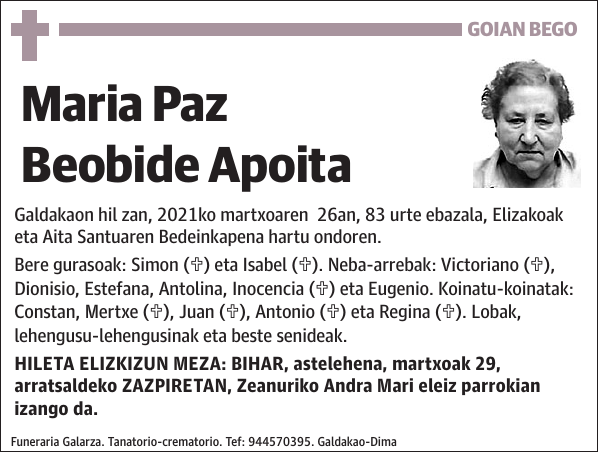 Maria Paz Beobide Apoita