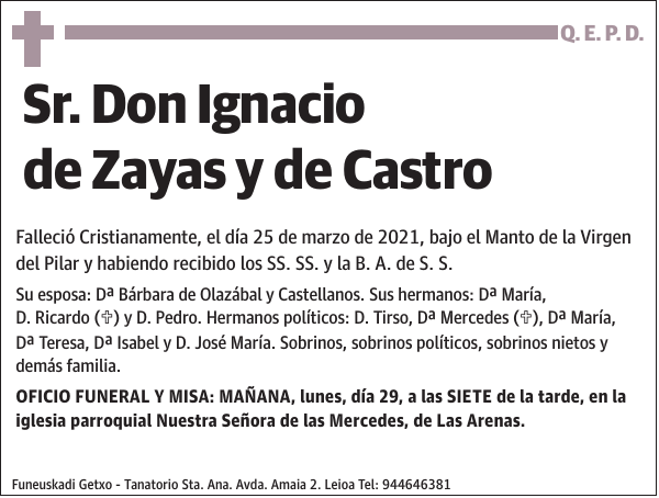 Ignacio de Zayas y de Castro