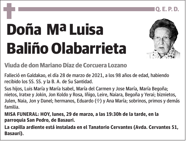 Mª Luisa Baliño Olabarrieta