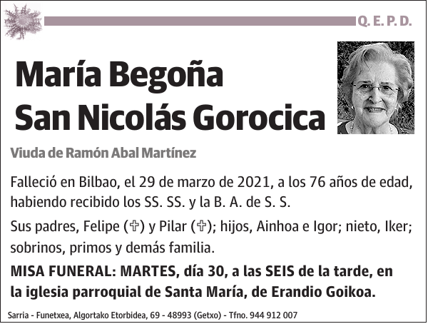 María Begoña San Nicolás Gorocica