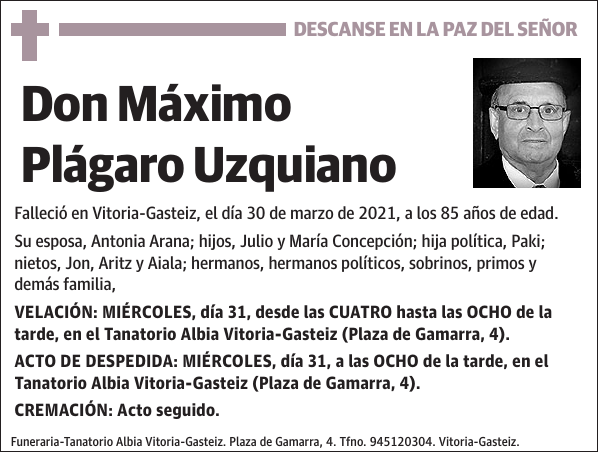 Máximo Plágaro Uzquiano