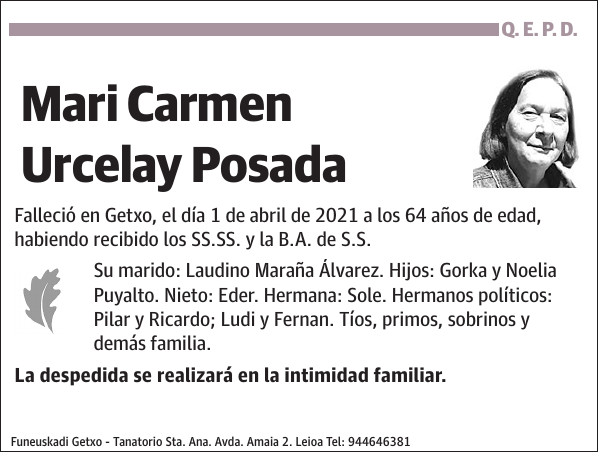 Mari Carmen Urcelay Posada