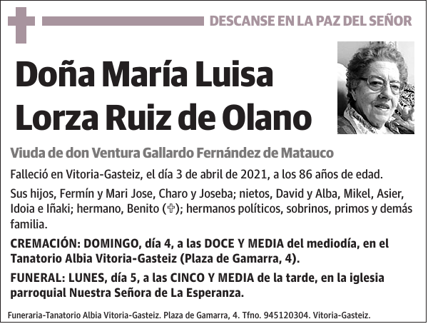 María Luisa Lorza Ruiz de Olano