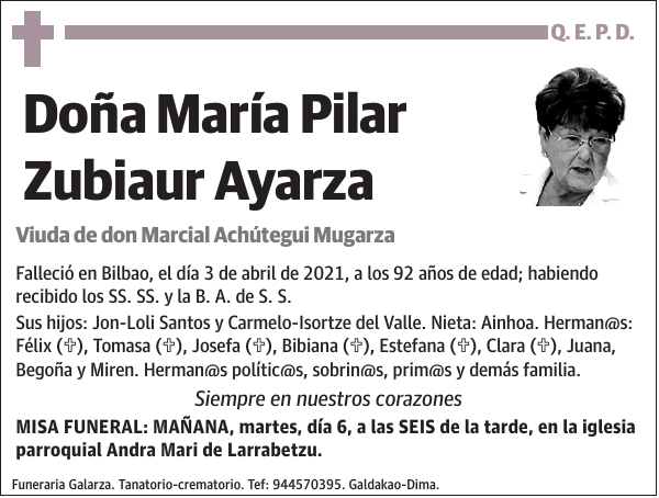 María Pilar Zubiaur Ayarza