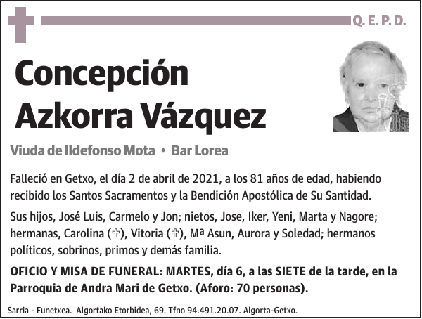 Concepción Azkorra Vázquez