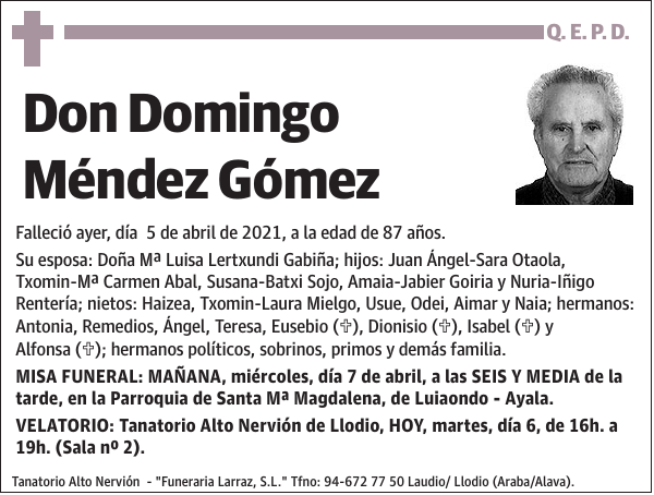 Domingo Méndez Gómez