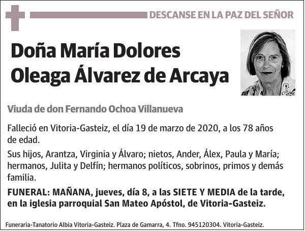 María Dolores Oleaga Álvarez de Arcaya