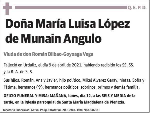 María Luisa López de Munain Angulo