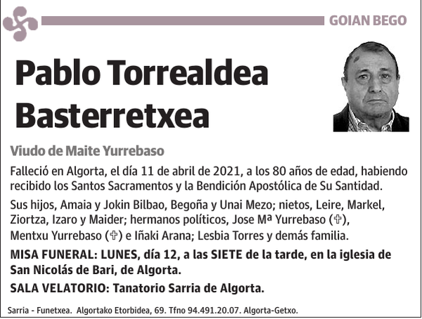 TORREALDEA BASTERRETXEA, PABLO