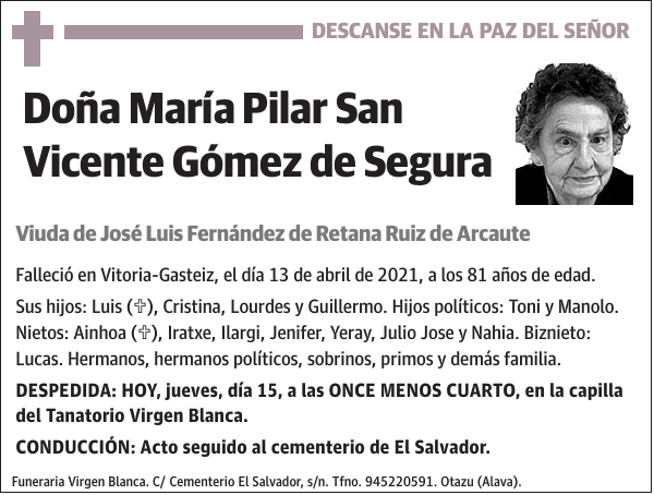 María Pilar San Vicente Gómez de Segura