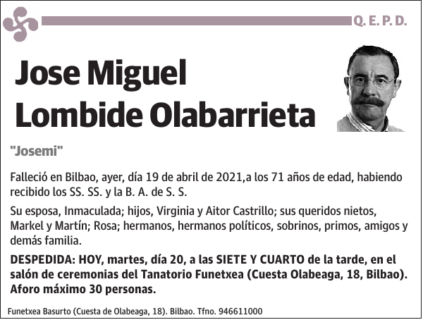 Jose Miguel Lombide Olabarrieta