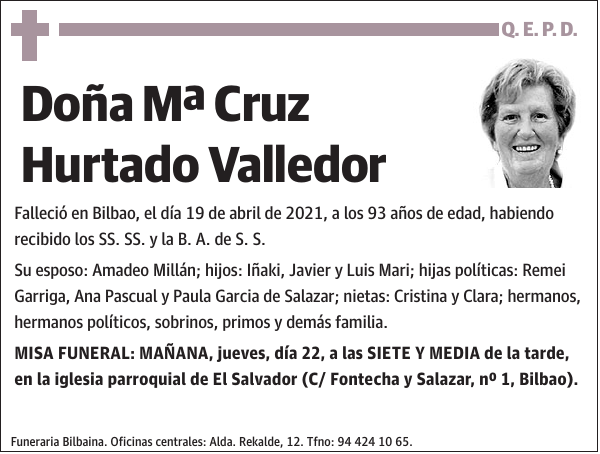 Mª Cruz Hurtado Valledor