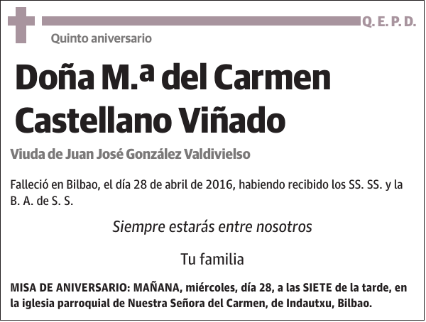M.ª del Carmen Castellano Viñado