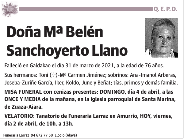 Mª Belén Sanchoyerto Llano