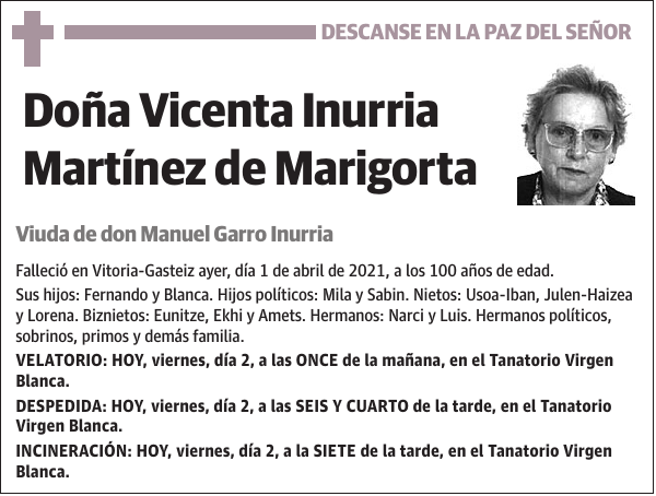 Vicenta Inurria Martínez de Marigorta