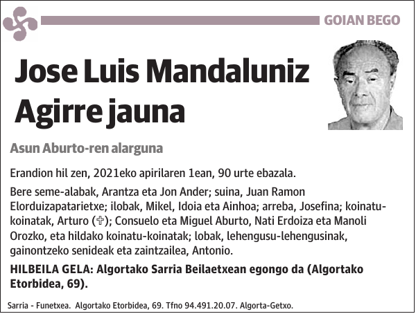 Jose Luis Mandaluniz Agirre