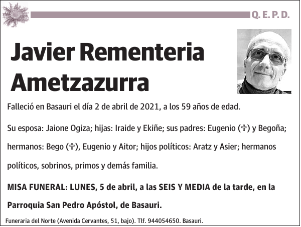 Javier Rementeria Ametzazurra