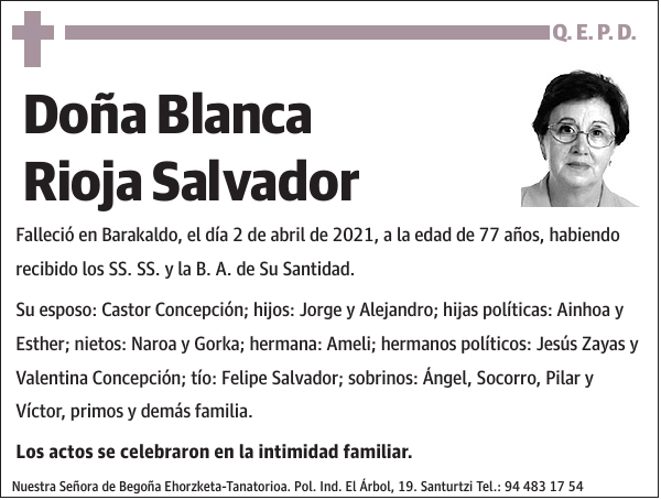 Blanca Rioja Salvador