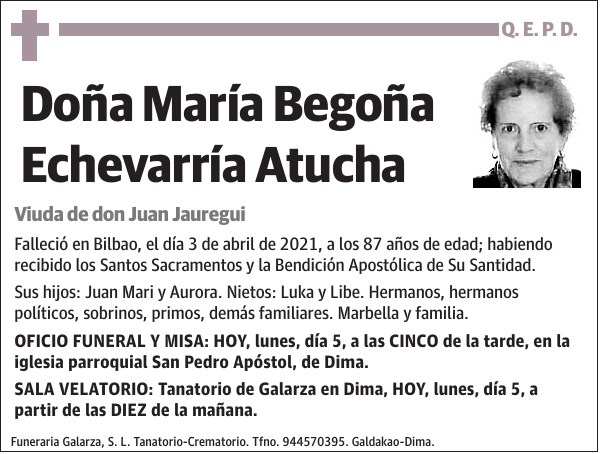 María Begoña Echevarría Atucha