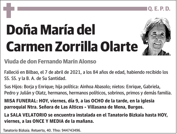 María del Carmen Zorrilla Olarte