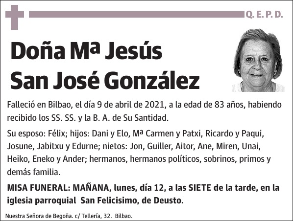 Mª Jesús San José González