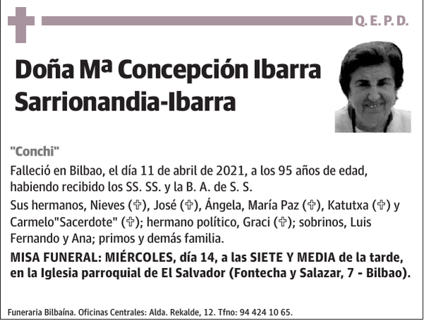 IBARRA SARRIONANDIA-IBARRA, MARIA CONCEPCION