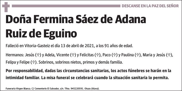 Fermina Sáez de Adana Ruiz de Eguino