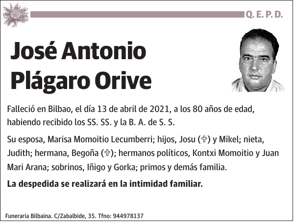 José Antonio Plágaro Orive