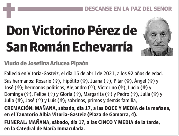 Victorino Pérez de San Román Echevarría