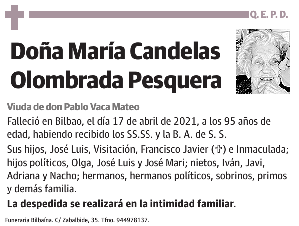 María Candelas Olombrada Pesquera