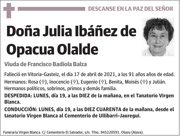 Julia Ibáñez de Opacua Olalde