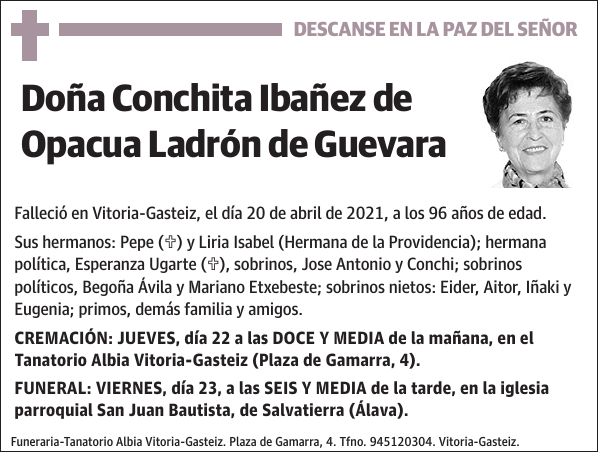 Conchita Ibañez de Opacua Ladrón de Guevara