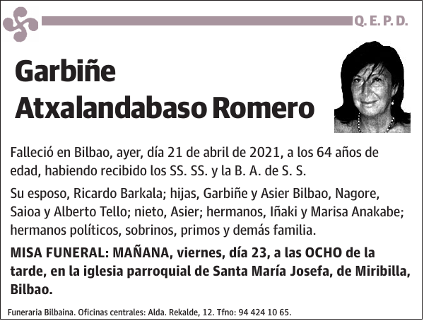 Garbiñe Atxalandabaso Romero