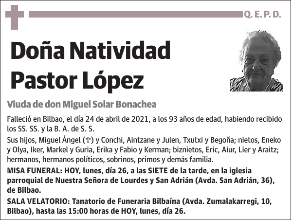 Natividad Pastor López