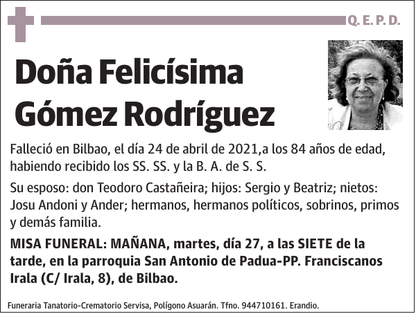 Felicísima Gómez Rodríguez