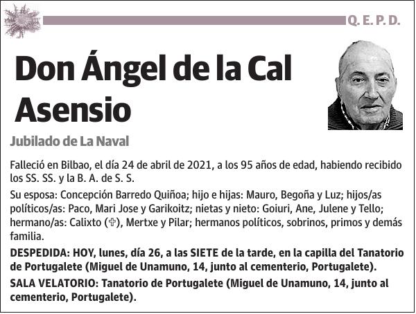 Ángel de la Cal Asensio