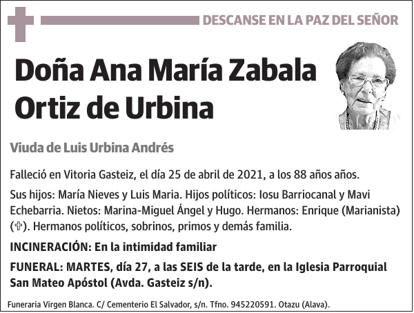 Ana María Zabala Ortiz de Urbina