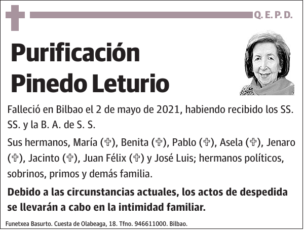 Purificación Pinedo Leturio