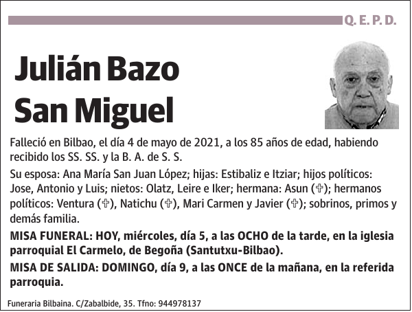 Julián Bazo San Miguel