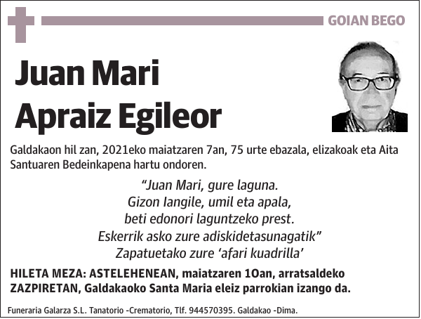 Juan Mari Apraiz Egileor